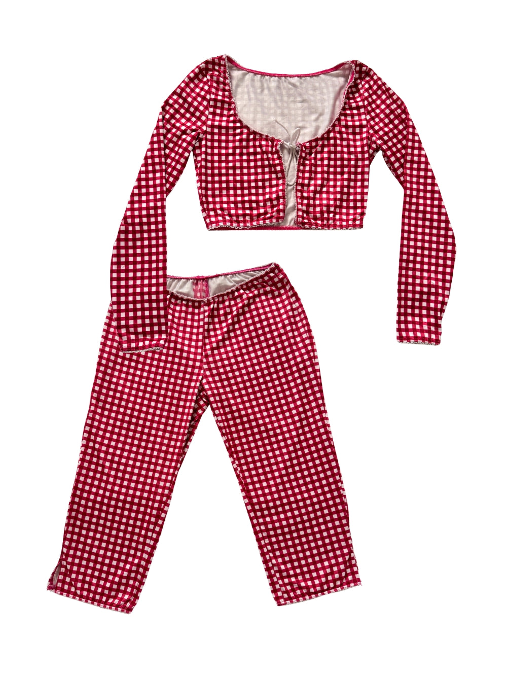 Plaid Capri Set