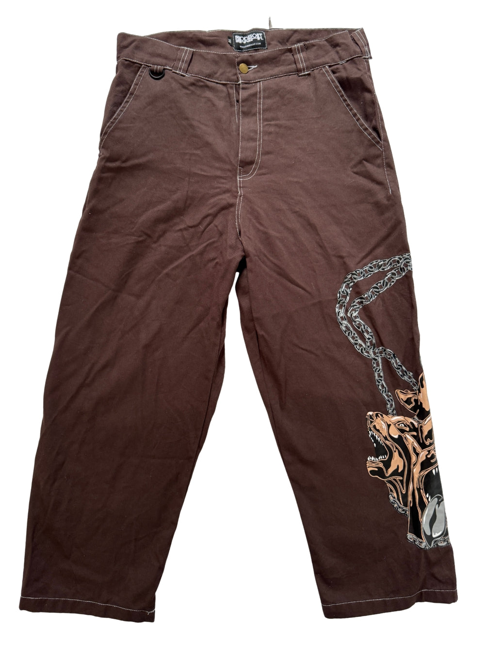 Custom Print Brown Unisex Pant
