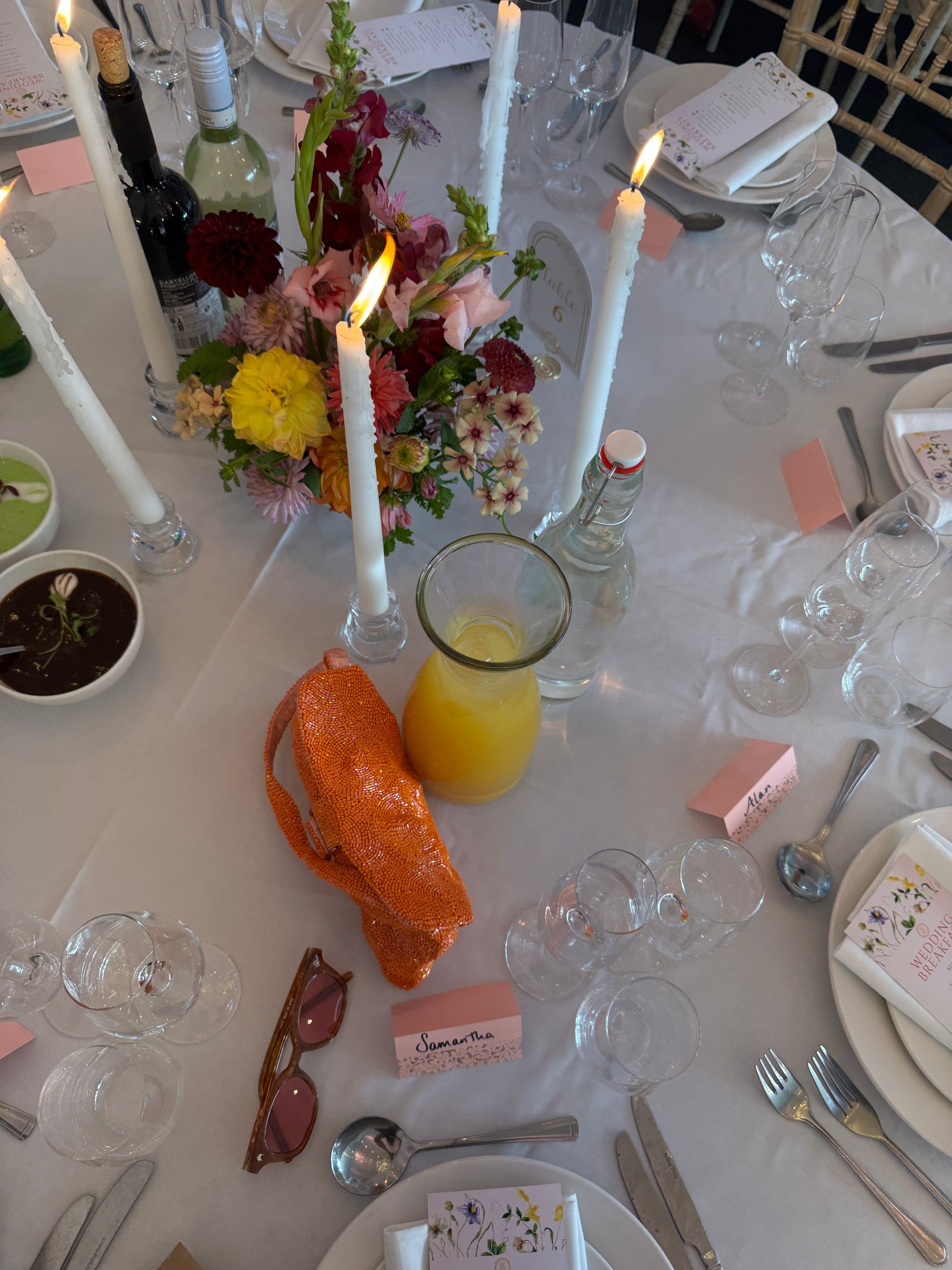Beaded Orange Handbag