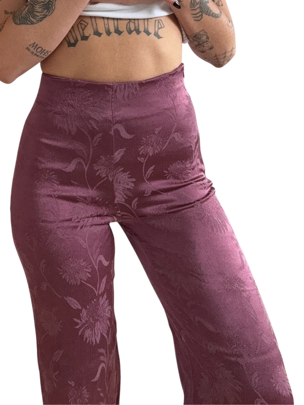 High Waisted Paisley Flares