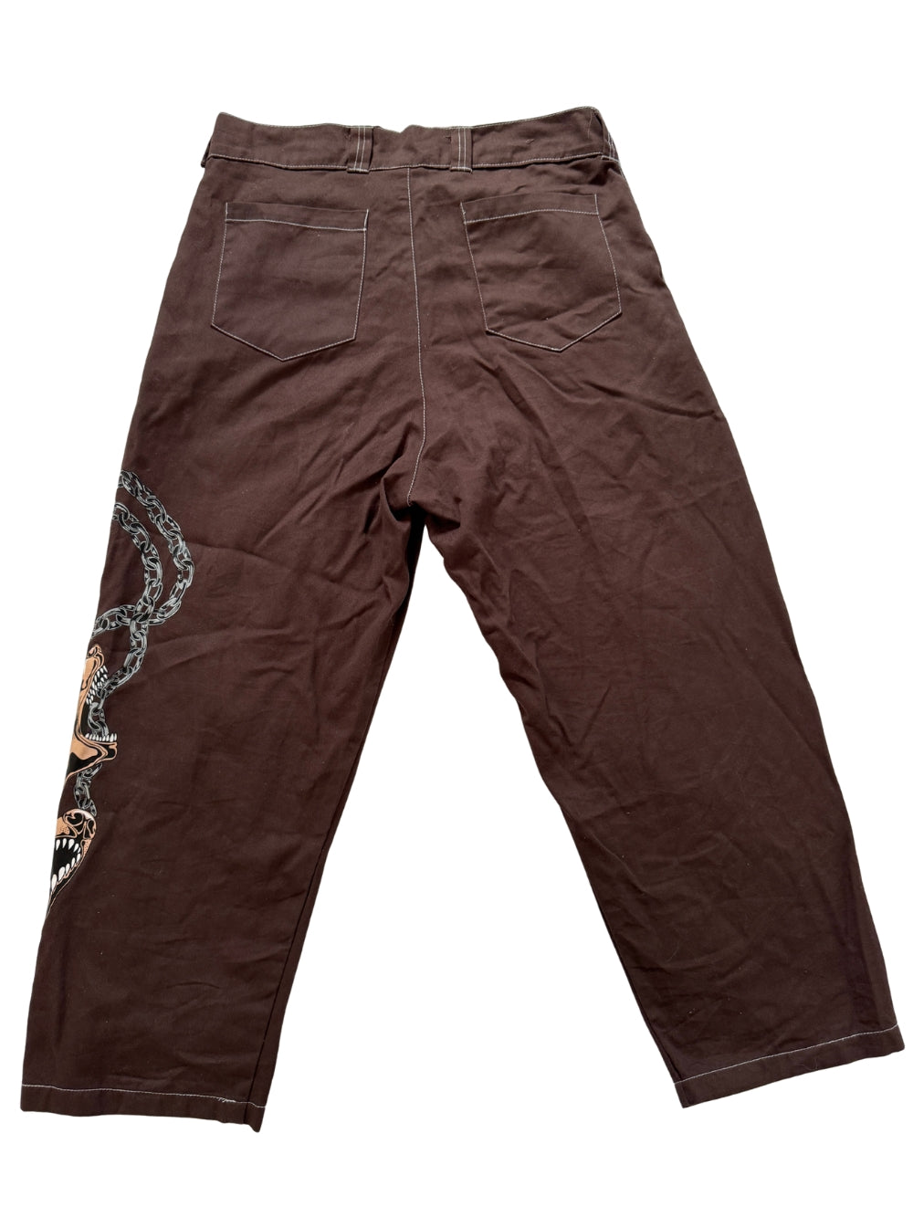 Custom Print Brown Unisex Pant