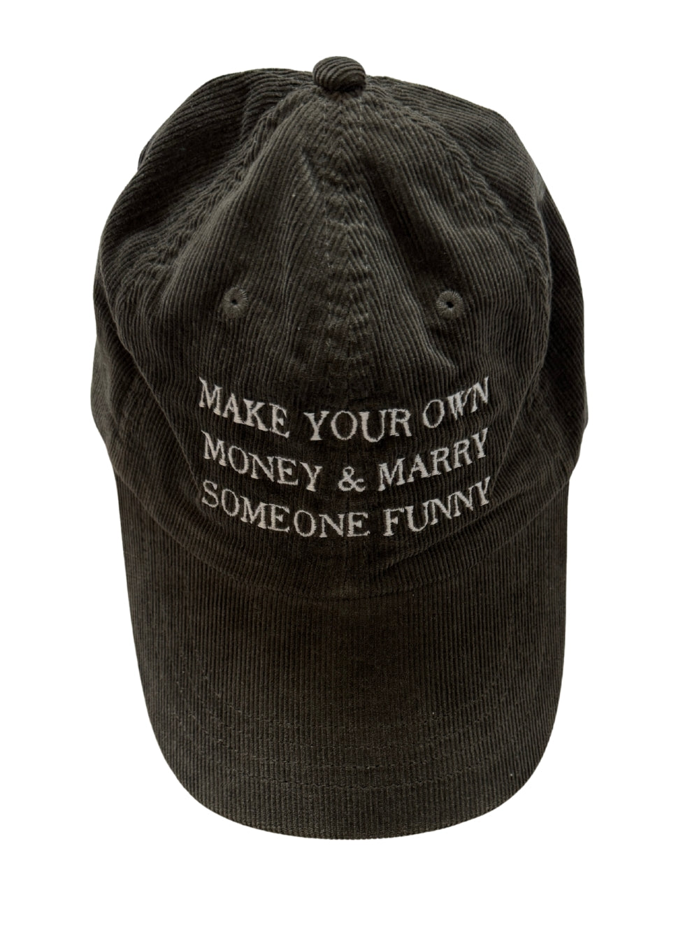 "Marry Someone Funny" Corduroy Cap