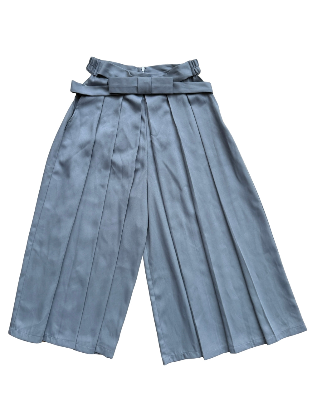 Pleated Wide Leg Capris