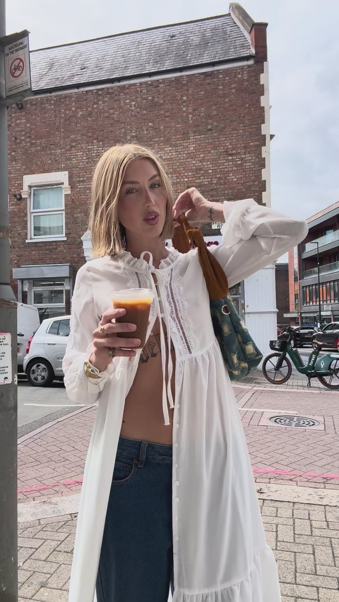 Vintage Style Long Blouse