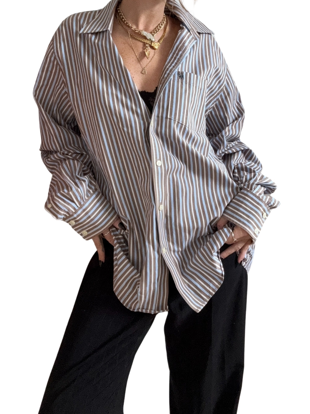 Abercrombie & Fitch Striped Button Up